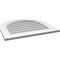 Ekena Millwork Round Top Surface Mount PVC Gable Vent: Non-Functional, w/ 3-1/2"W x 1"P Standard Frame, 28"W x 26"H GVPRT28X2601SN - alternate 4